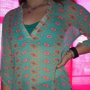 Turquoise blouse